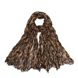Vintage Woman’s Leopard Print E & C Trading Co. See Thru 100% Silk Scarf